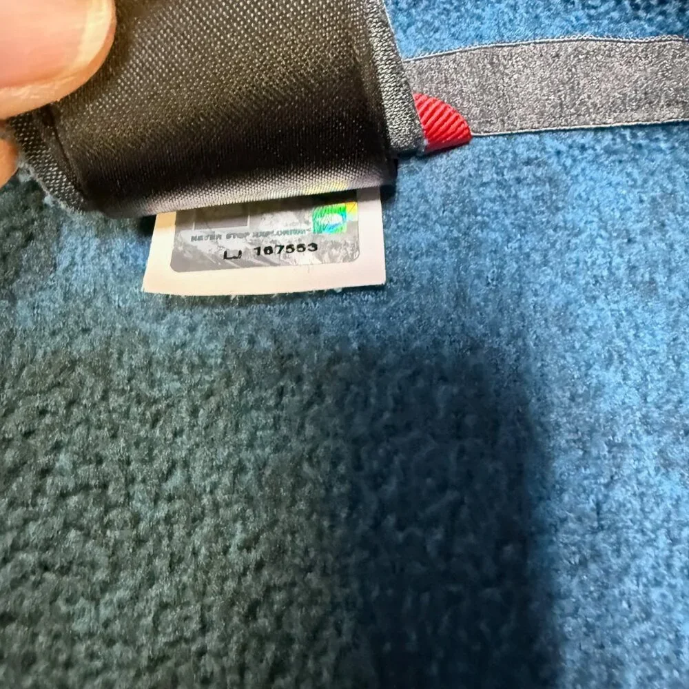 The North Face‎ Men’s 1/4 Zip Fleece Pullover Large Blue Heather EUC